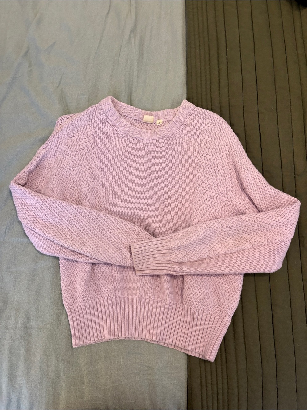 Lilac Crewneck Knit Sweater
